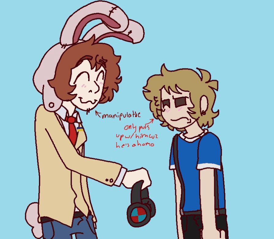 Sam giving Grian headphones cuz he's a homo