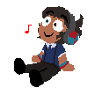 Taurtis nodding his head to music